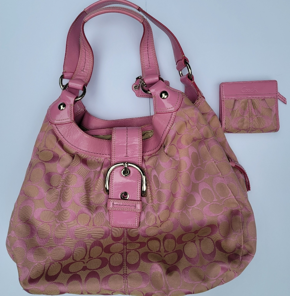 Y2K Pink Vintage Coach Purse and Wallet